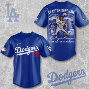 Los Angeles Dodgers x Clayton Kershaw Baseball Jersey - TMTHU1891