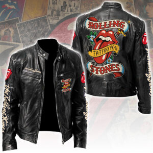 The Rolling Stones Motorcycle Leather Jacket - TANTN18694