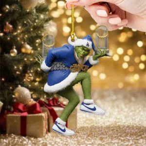 The Grinch x Los Angeles Dodgers Custom Shape 2-sided Acrylic Ornament – TMTHU2303