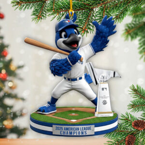 Toronto Blue Jays 2025 American League Champions Custom Shape 2-sided Acrylic Ornament – HOATT14685