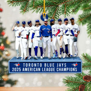 Toronto Blue Jays 2025 American League Champions Custom Shape 2-sided Acrylic Ornament – HOATT14817