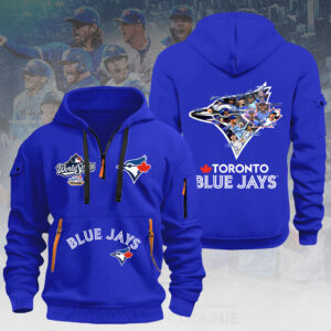 Toronto Blue Jays 2025 American League Champions 2D Quarter Zip Hoodie - HOATT14271