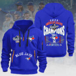 Toronto Blue Jays 2025 American League Champions 2D Quarter Zip Hoodie - HOATT14575
