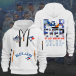 Toronto Blue Jays 2025 American League Champions 2D Quarter Zip Hoodie - HOATT14632