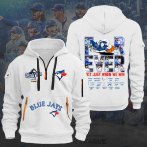 Toronto Blue Jays 2025 American League Champions 2D Quarter Zip Hoodie - HOATT14632