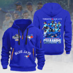 Toronto Blue Jays 2025 American League Champions 2D Quarter Zip Hoodie – HOATT14752