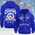 Toronto Blue Jays 2025 American League Champions 2D Quarter Zip Hoodie - MAITM13758
