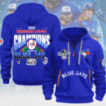 Toronto Blue Jays 2025 American League Champions 2D Quarter Zip Hoodie - MAITM13759