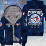 Toronto Blue Jays 2025 American League Champions 3D Fleece Zip Hoodie – MAITM13788