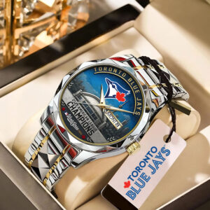 Toronto Blue Jays 2025 American League Champions Alloy Luxury Quartz Watch - MAITM13744
