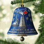 Toronto Blue Jays 2025 American League Champions Custom Shape 2-sided Acrylic Ornament – MAITM13676