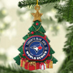 Toronto Blue Jays 2025 American League Champions Custom Shape 2-sided Acrylic Ornament – MAITM13773