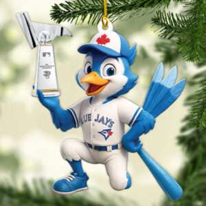 Toronto Blue Jays 2025 American League Champions Custom Shape 2-sided Acrylic Ornament – MAITM13783