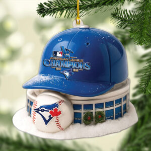 Toronto Blue Jays 2025 American League Champions Custom Shape 2-sided Acrylic Ornament – MAITM13784