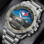 Toronto Blue Jays 2025 American League Champions Gentleman Stainless Steel Watch – MAITM13771