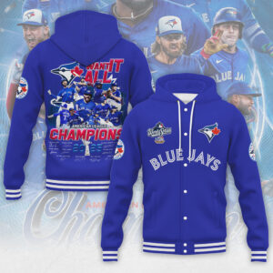 Toronto Blue Jays 2025 American League Champions Hooded Baseball Jacket - MAITM13712