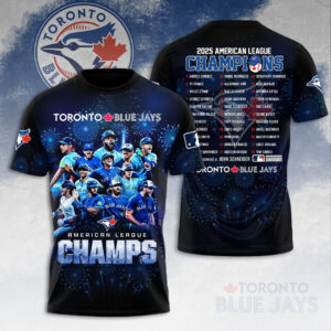 Toronto Blue Jays 2025 American League Champions 3D Apparel - HOATT14620