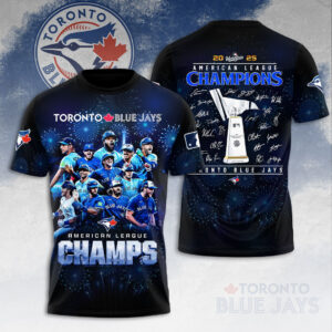 Toronto Blue Jays 2025 American League Champions 3D Apparel - HOATT14693