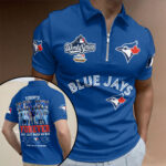 Toronto Blue Jays 2025 American League Champions Zip Polo Shirt - HOATT14830