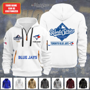 Personalized Toronto Blue Jays World Series 2025 2D Quarter Zip Hoodie - TANTN18630