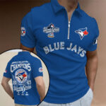Toronto Blue Jays 2025 American League Champions Zip Polo Shirt – GNENEW759