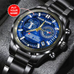 Personalized Toronto Blue Jays Black Stainless Steel Watch - GNENEW766