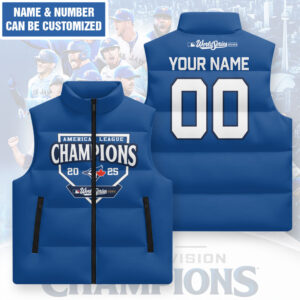 Personalized Toronto Blue Jays 3D Sleeveless Down Jacket - GNENEW732