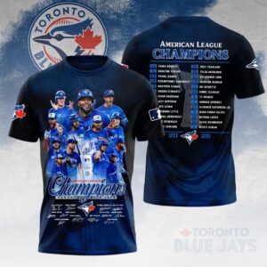 Toronto Blue Jays 2025 American League Champions 3D Apparel – HOATT14479
