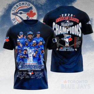Toronto Blue Jays 2025 American League Champions 3D Apparel – HOATT14566