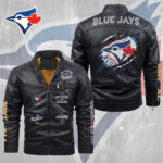 Toronto Blue Jays 2D Leather Yellow Fleece Jacket - TMTHU2145