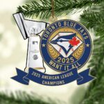 Toronto Blue Jays 2025 American League Champions Custom Shape 2-sided Acrylic Ornament – HOATT14654