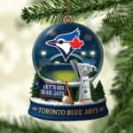 Toronto Blue Jays 2025 American League Champions Custom Shape 2-sided Acrylic Ornament – HOATT14690