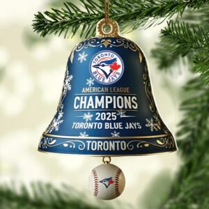 Toronto Blue Jays 2025 American League Champions Custom Shape 2-sided Acrylic Ornament – HOATT14734