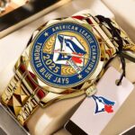 Toronto Blue Jays 2025 American League Champions Alloy Luxury Quartz Watch - HOATT14628