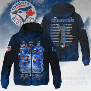 Toronto Blue Jays 2025 American League Champions 3D Windbreaker Jacket - HOATT14564