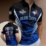 Toronto Blue Jays 2025 American League Champions Zip Polo Shirt - HOATT14828
