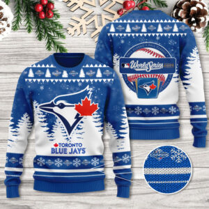 Toronto Blue Jays WinCraft 2025 American League Champions Ugly Sweater - TANTN18967