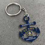 US Navy 250th Anniversary Custom Shape 2-sided Keychain - MAITM13734