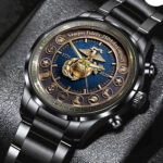 US Marine Corps 250th Anniversary 50th Anniversary Black Stainless Steel Watch - TMTHU2045