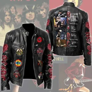 AC/DC Motorcycle Leather Jacket - TMTHU2888