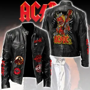 AC/DC Motorcycle Leather Jacket - TMTHU2386