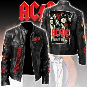 AC/DC Motorcycle Leather Jacket - TMTHU2387