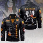 Ace Frehley 2D Leather Yellow Fleece Jacket - HOATT14852