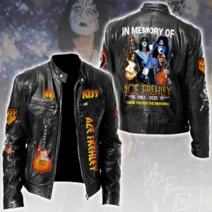 Ace Frehley Motorcycle Leather Jacket - HOATT14848