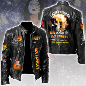 Ace Frehley Motorcycle Leather Jacket - HOATT14849