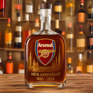 Arsenal FC 140th Anniversary 25oz Empty Whiskey Bottle - MAITM14005