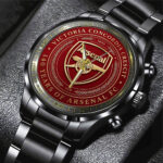 Arsenal FC 140th Anniversary Black Stainless Steel Watch – TMTHU3038