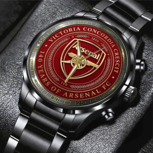 Arsenal FC 140th Anniversary Black Stainless Steel Watch - TMTHU3038