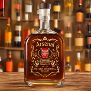 Arsenal FC 140th Anniversary 25oz Empty Whiskey Bottle - MAITM14121