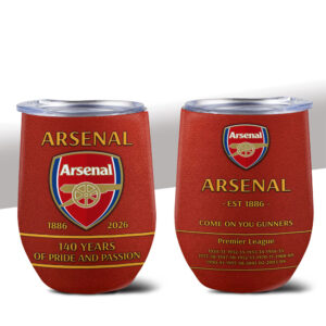 Arsenal FC 140th Anniversary Wine Tumbler - MAITM14061